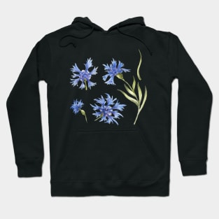 set of blue flowers_2 Hoodie